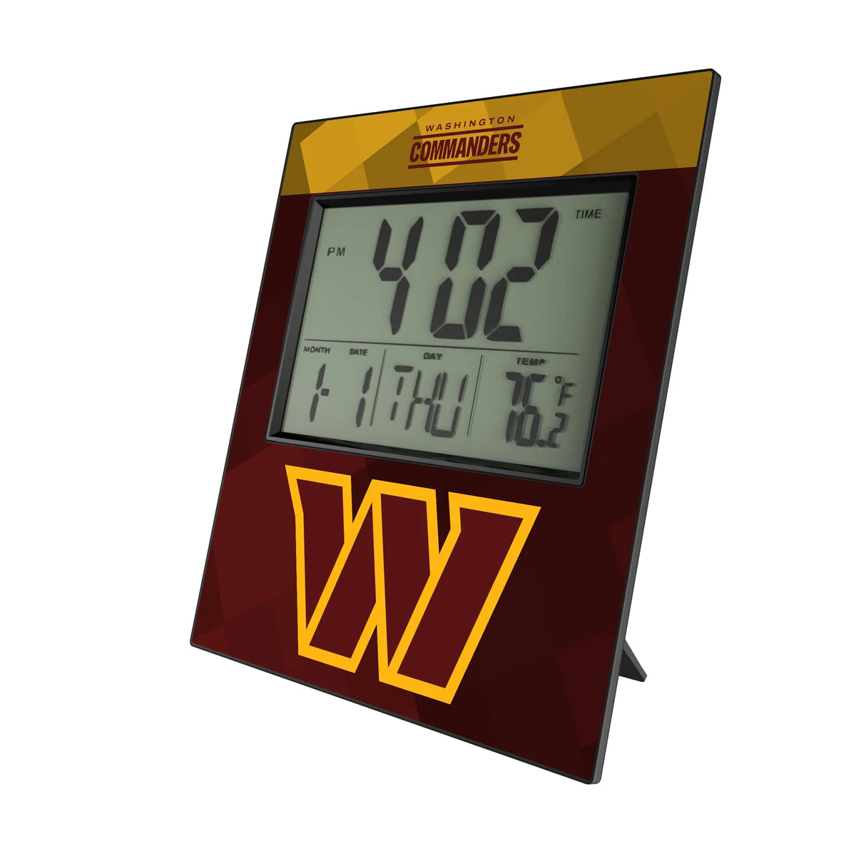 Washington Commanders Color Block Wall Clock