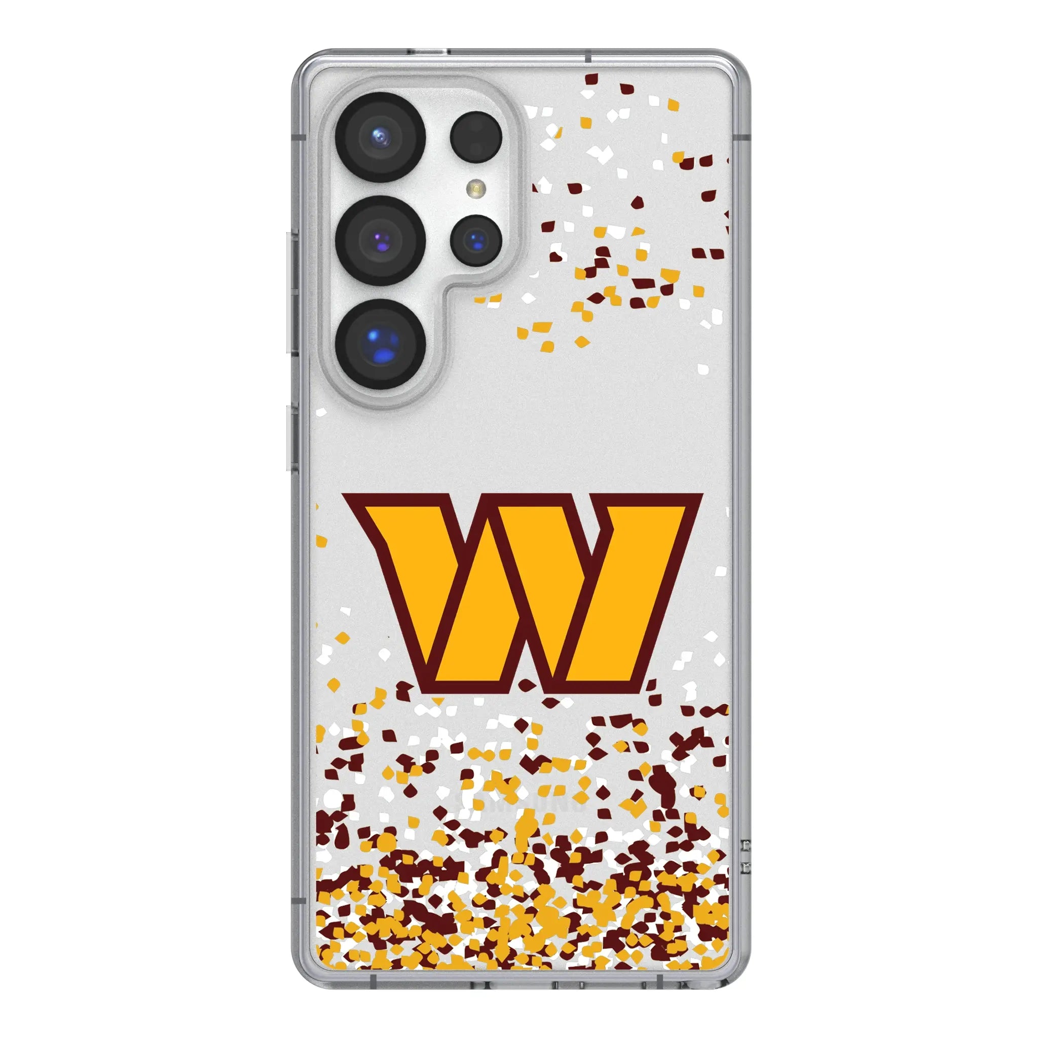 Washington Commanders Confetti Galaxy Clear Phone Case for Samsung Galaxy#Device_Galaxy S25 Ultra
