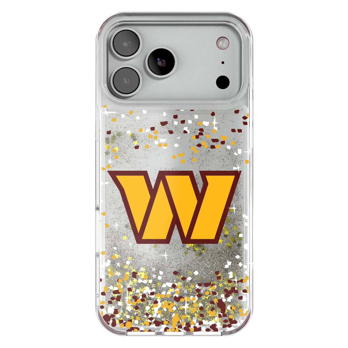 Washington Commanders Confetti Glitter Phone Case for Apple iPhone