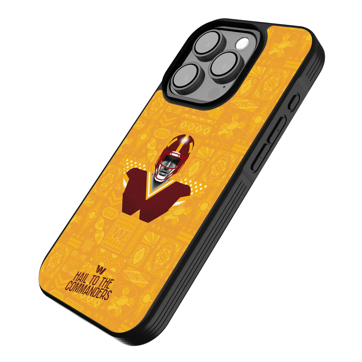 Washington Commanders Deco iPhone Bump Phone Case for Apple iPhone - Isometric View