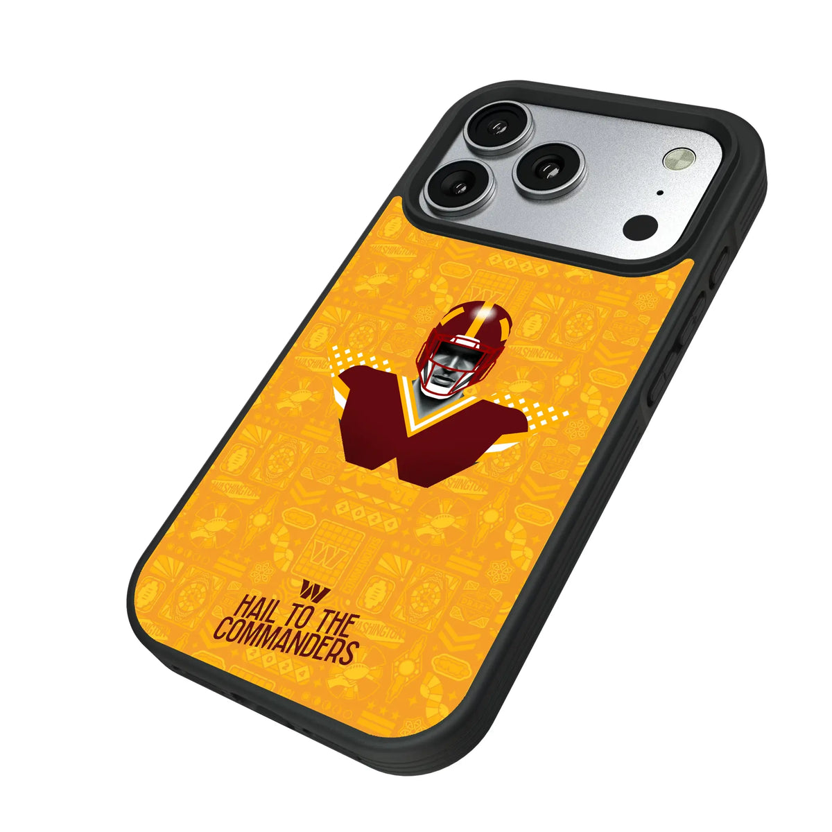 Washington Commanders Deco iPhone Bump Phone Case for Apple iPhone - Isometric View#Device_iPhone 17 Pro