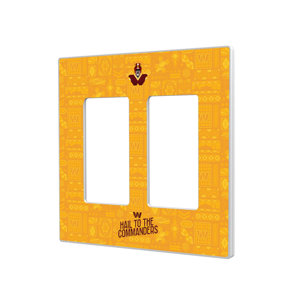 Washington Commanders Deco Hidden-Screw Light Switch Plate#Style_Double Rocker
