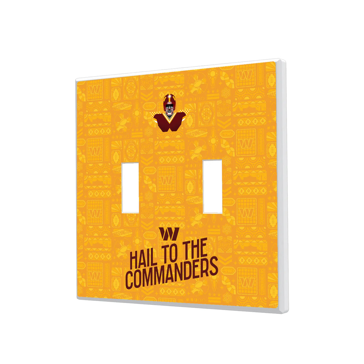 Washington Commanders Deco Hidden-Screw Light Switch Plate#Style_Double Toggle
