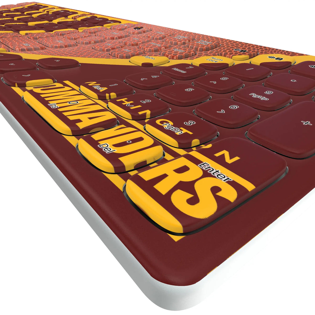 Washington Commanders Football KKB605 Curved Wireless Keyboard - Detail