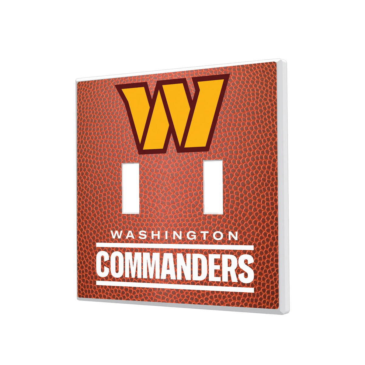 Washington Commanders Football Hidden-Screw Light Switch Plate#Style_Double Toggle