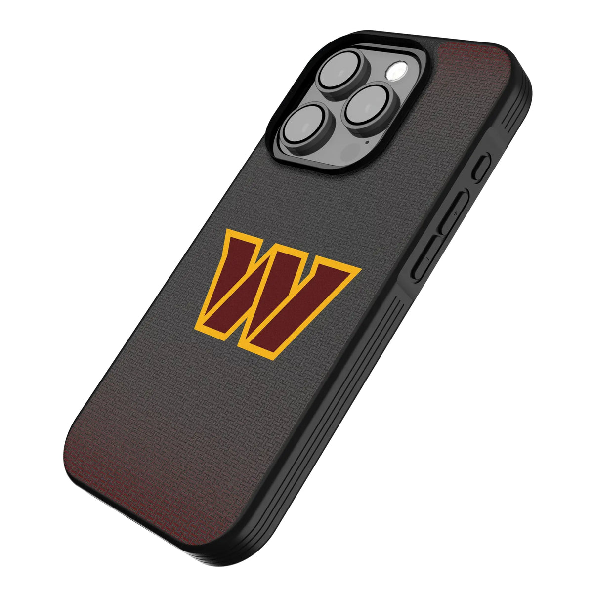 Washington Commanders Linen iPhone Bump Phone Case for Apple iPhone - Isometric View