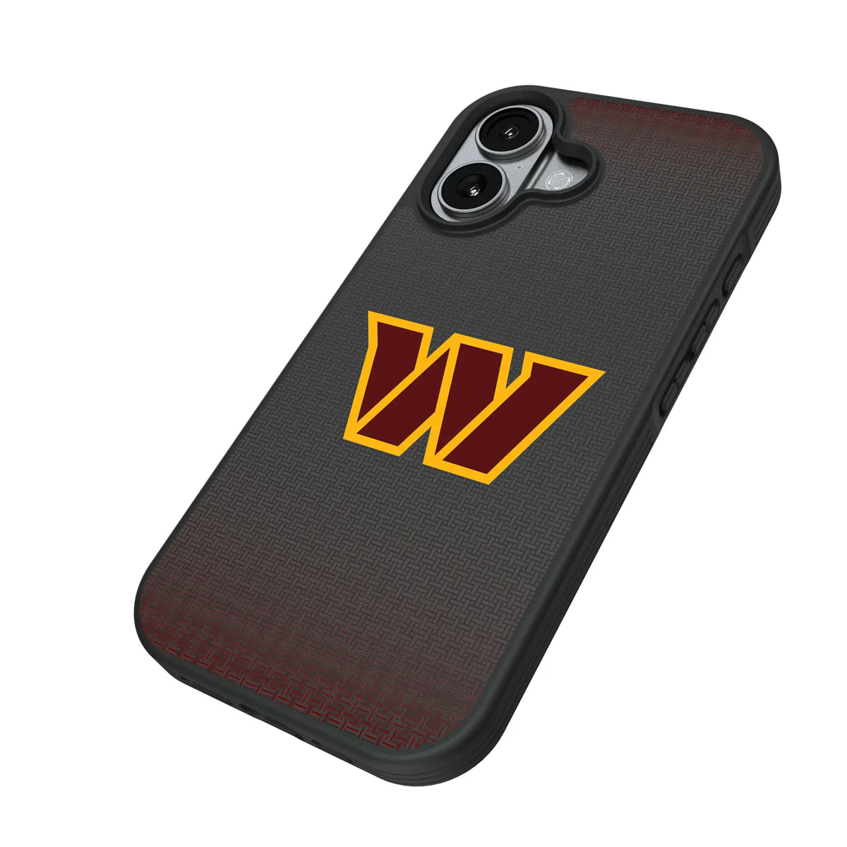 Washington Commanders Linen iPhone Bump Phone Case for Apple iPhone - Isometric View#Device_iPhone 17