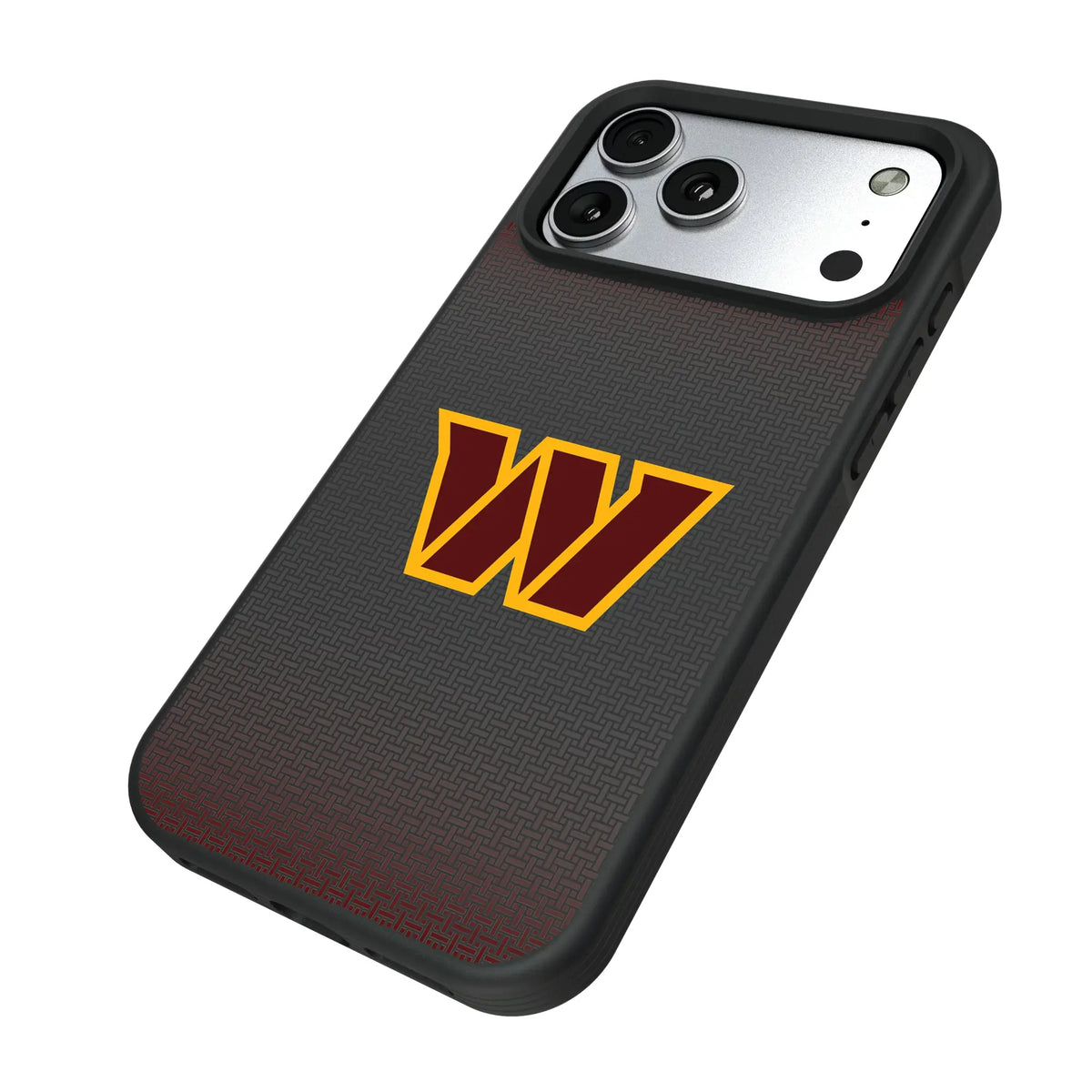 Washington Commanders Linen iPhone Bump Phone Case for Apple iPhone - Isometric View#Device_iPhone 17 Pro Max