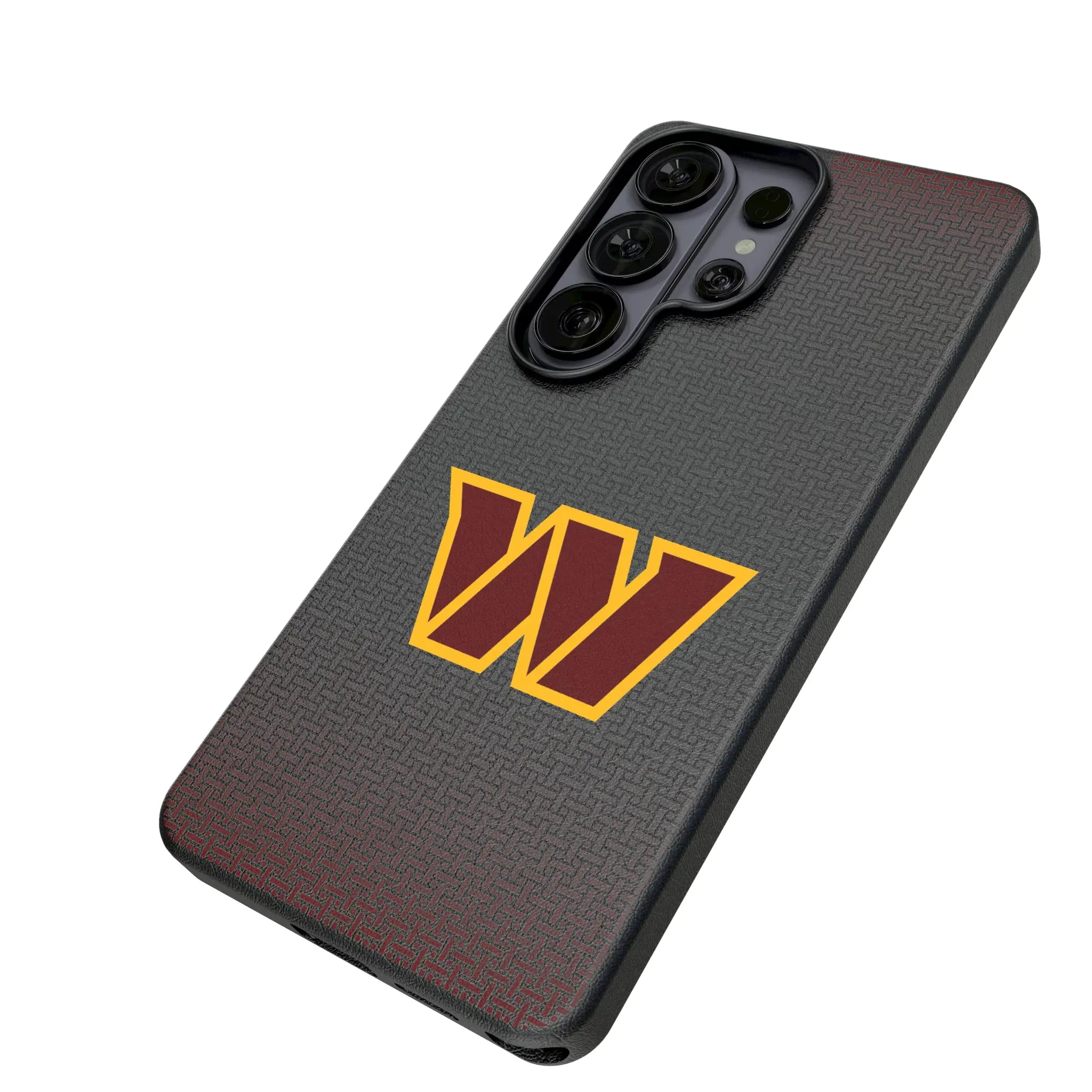 Washington Commanders Linen Galaxy MagSafe Compatible Phone Case for Samsung Galaxy - Isometric View#Device_Galaxy S26 Ultra
