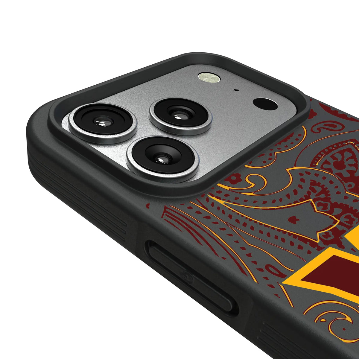 Washington Commanders Paisley iPhone Bump Phone Case for Apple iPhone - Detail#Device_iPhone 17 Pro