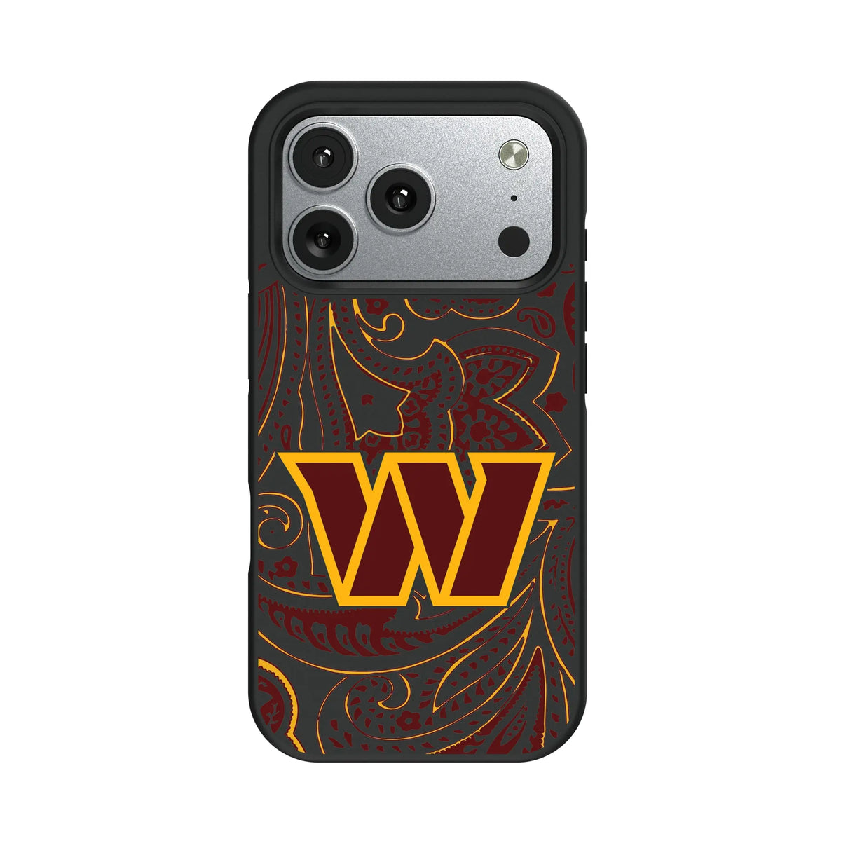 Washington Commanders Paisley iPhone Bump Phone Case for Apple iPhone#Device_iPhone 17 Pro