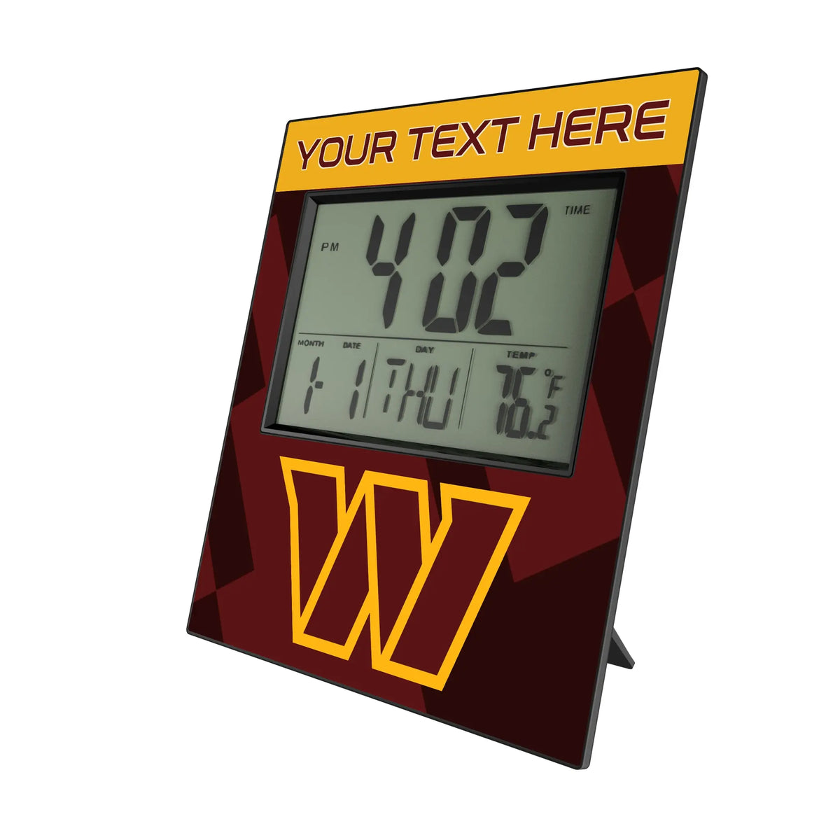 Washington Commanders Personalized Color Block Wall Clock