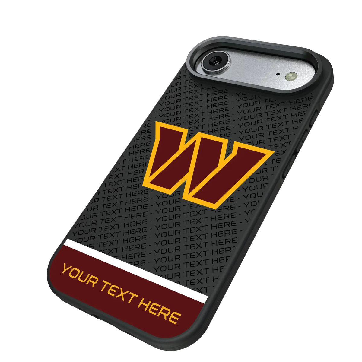 Washington Commanders Personalized EndZone Plus iPhone Bump Phone Case for Apple iPhone - Isometric View#Device_iPhone Air