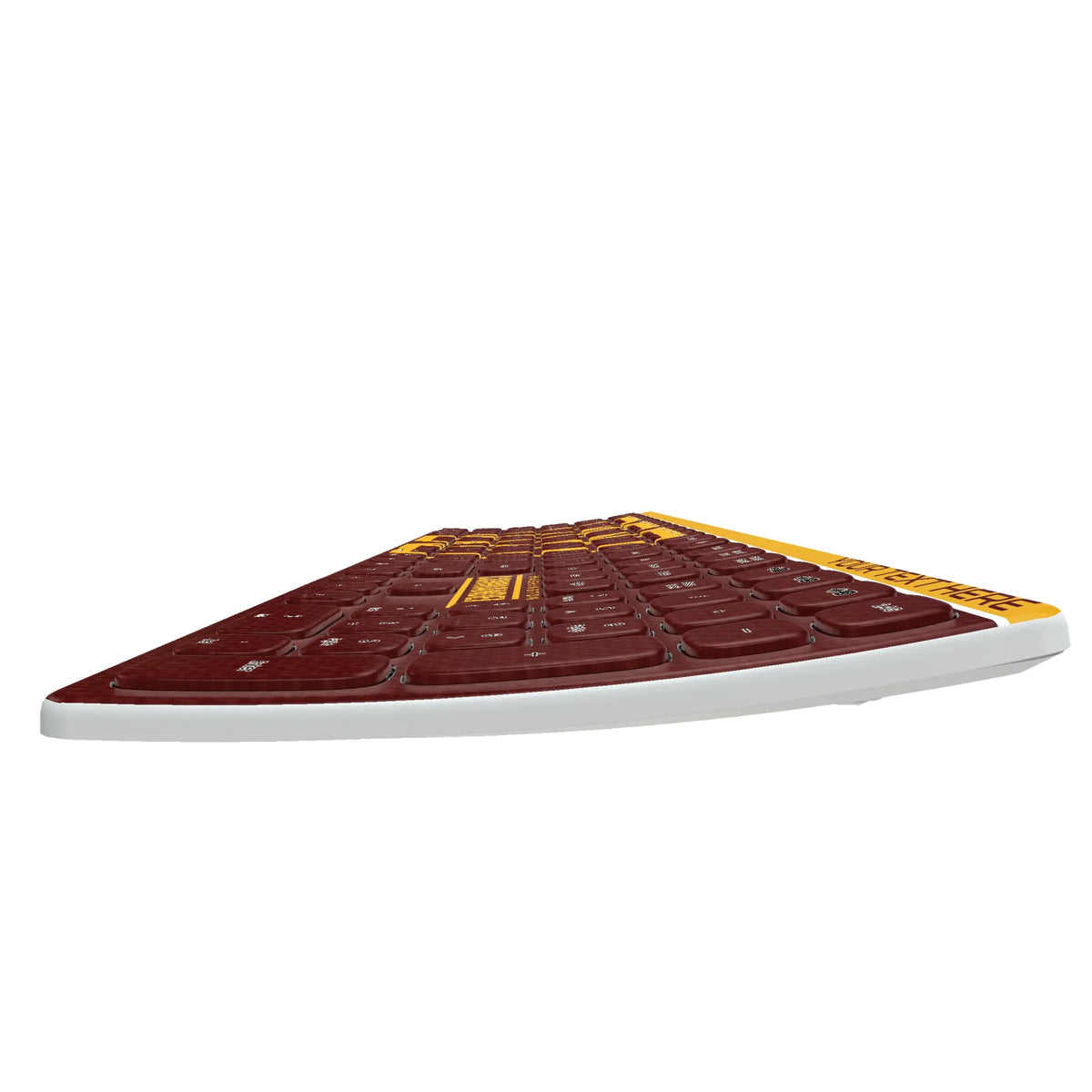 Washington Commanders Personalized Endzone Solid KKB605 Curved Wireless Keyboard