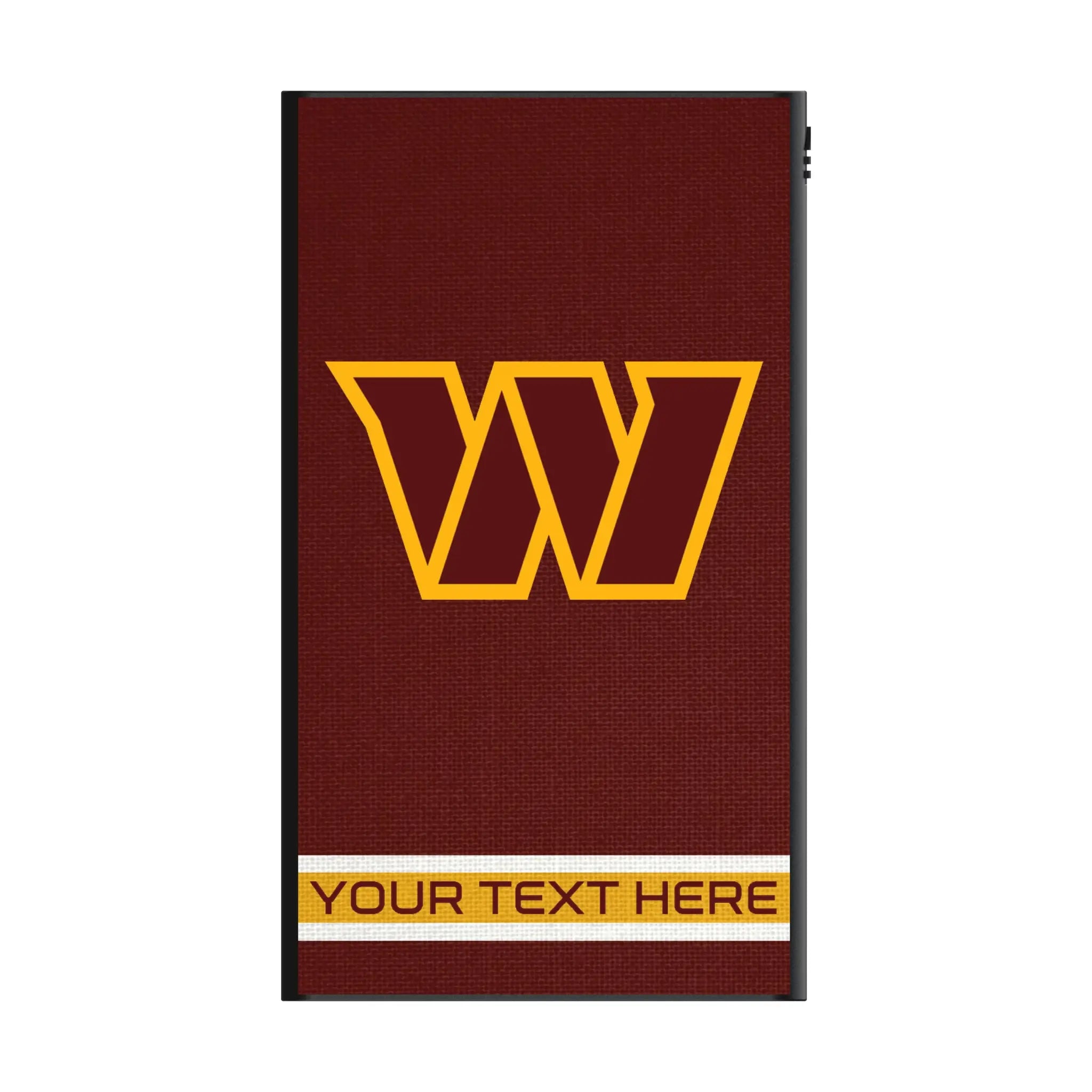 Washington Commanders Personalized Stripe 5000mAh Flat Power Bank