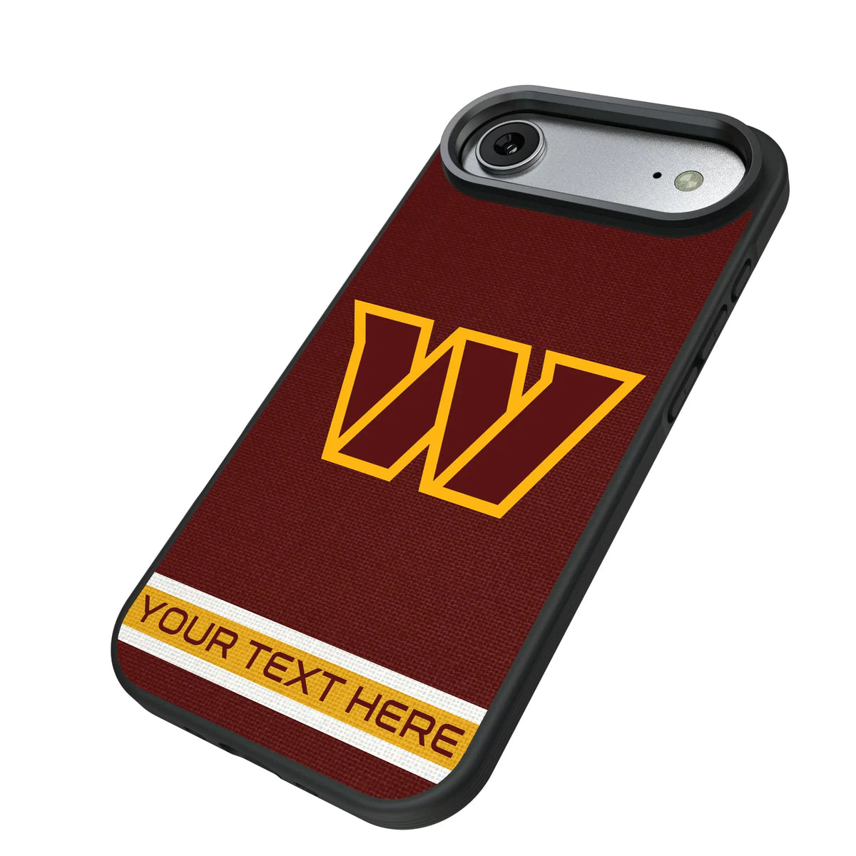 Washington Commanders Personalized Stripe iPhone Bump Phone Case for Apple iPhone - Isometric View#Device_iPhone Air