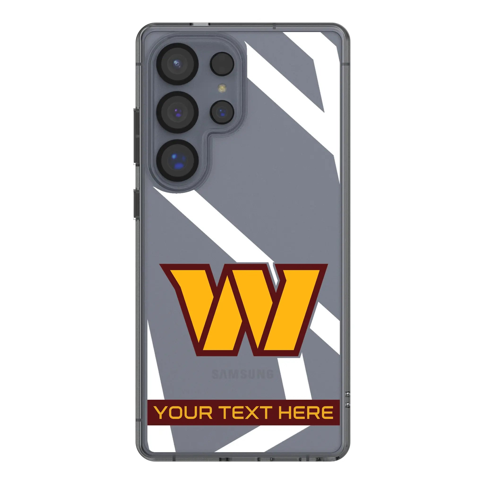 Washington Commanders Personalized Tilt Galaxy Clear Phone Case for Samsung Galaxy#Device_Galaxy S25 Ultra