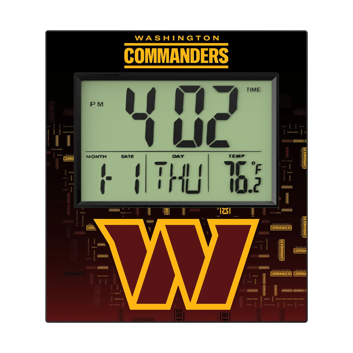 Washington Commanders Quadtile Wall Clock