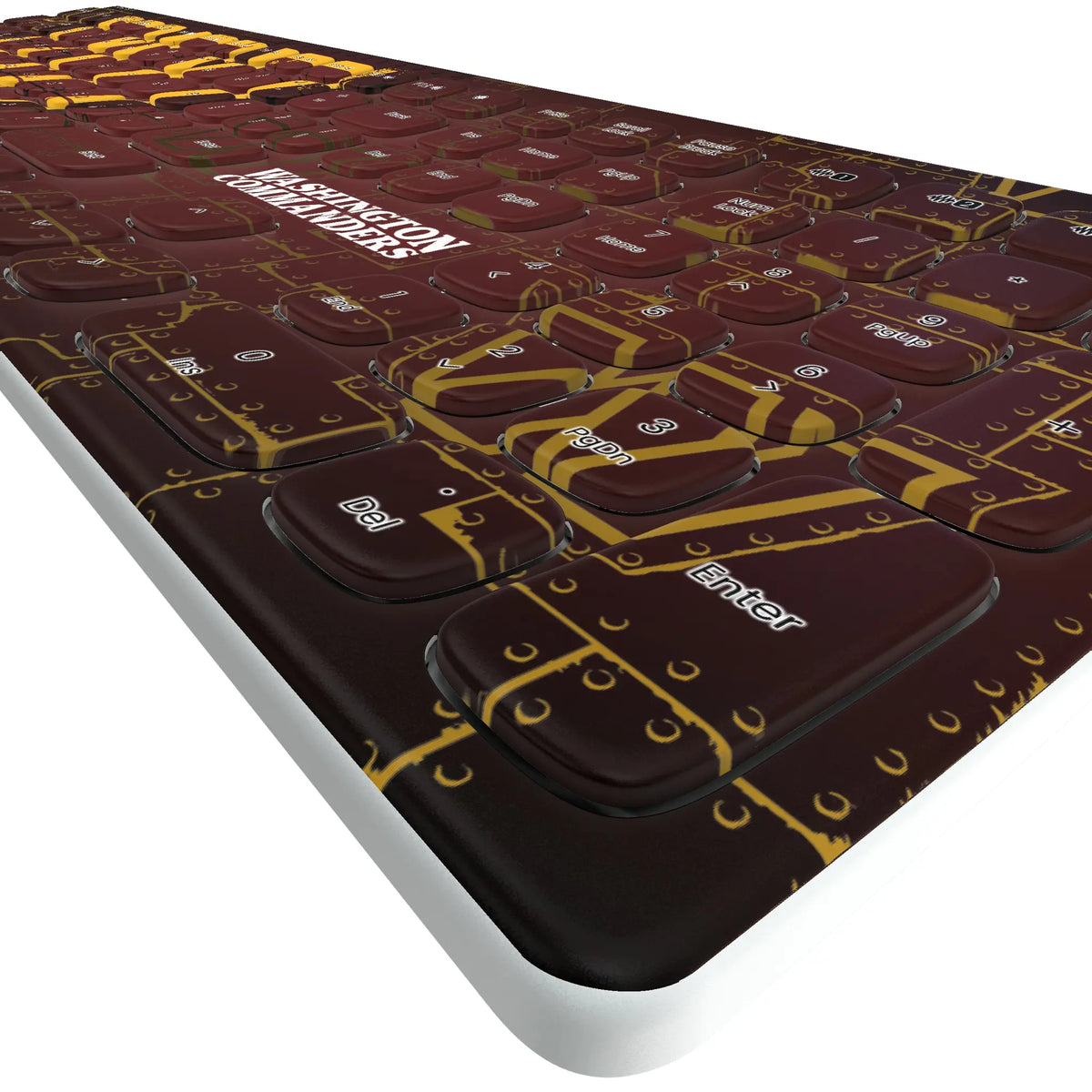 Washington Commanders Rivet KKB605 Curved Wireless Keyboard - Detail