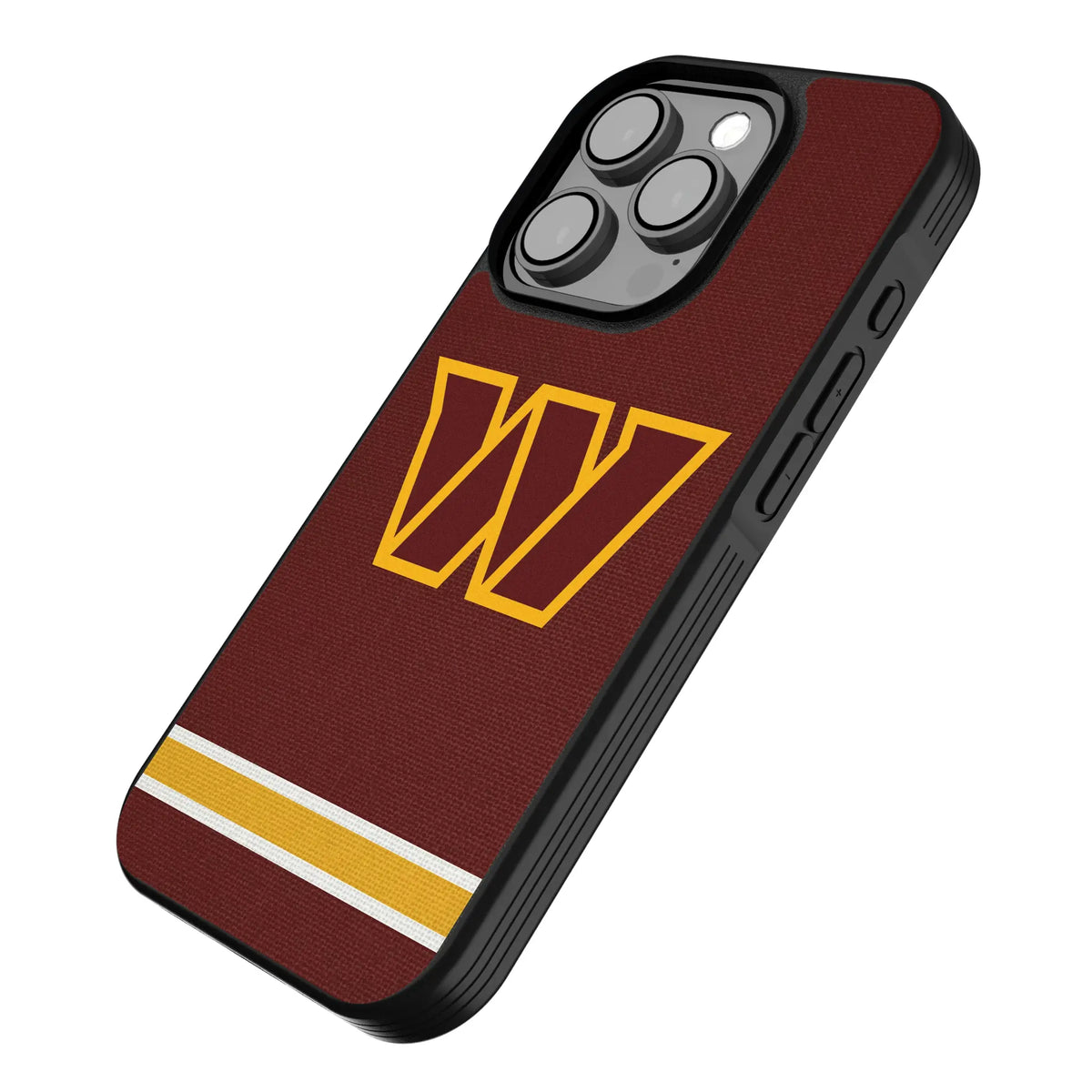 Washington Commanders Stripe iPhone Bump Phone Case for Apple iPhone - Isometric View