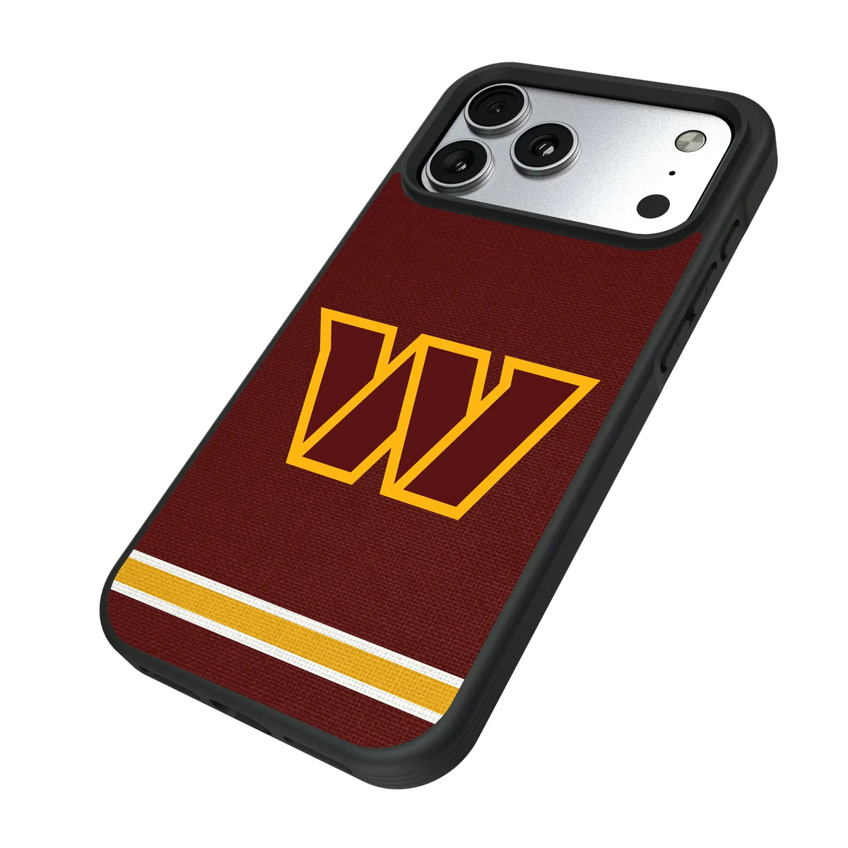 Washington Commanders Stripe iPhone Bump Phone Case for Apple iPhone - Isometric View#Device_iPhone 17 Pro Max