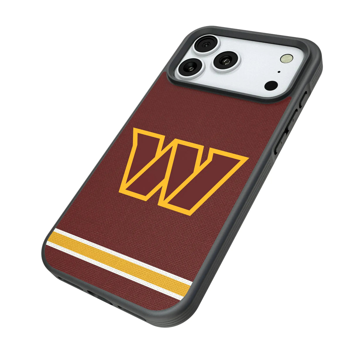 Washington Commanders Stripe iPhone Bump Phone Case for Apple iPhone - Isometric View#Device_iPhone 18 Pro Max