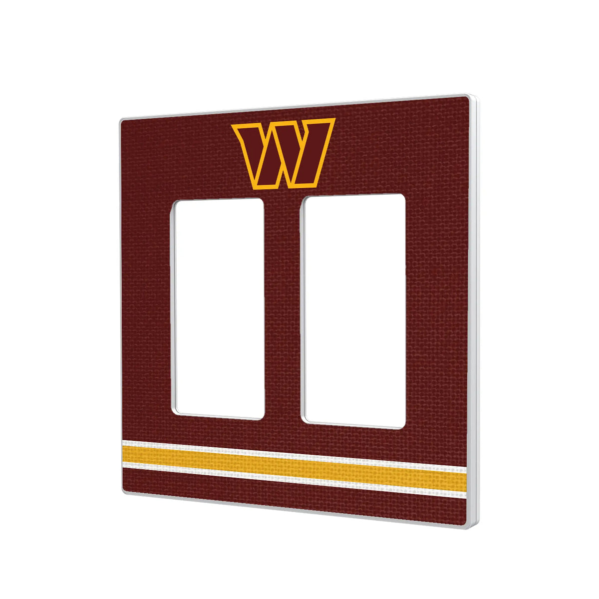 Washington Commanders Stripe Hidden-Screw Light Switch Plate#Style_Double Rocker