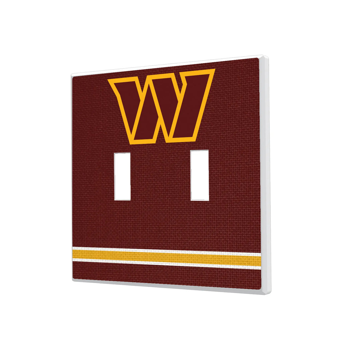 Washington Commanders Stripe Hidden-Screw Light Switch Plate#Style_Double Toggle