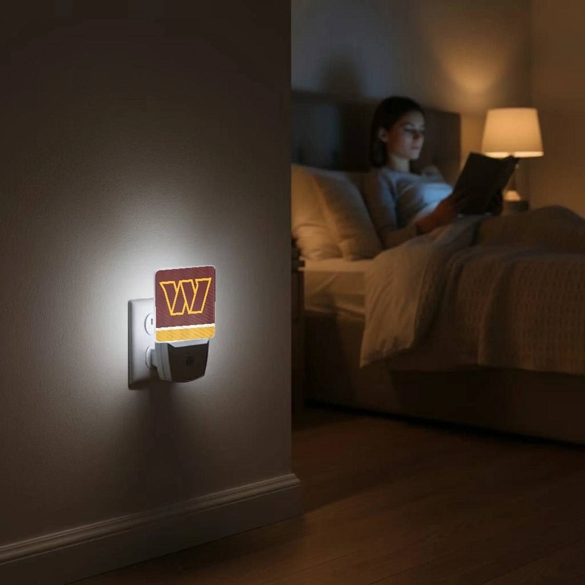 Washington Commanders Stripe Night Light 2-Pack - Lifestyle