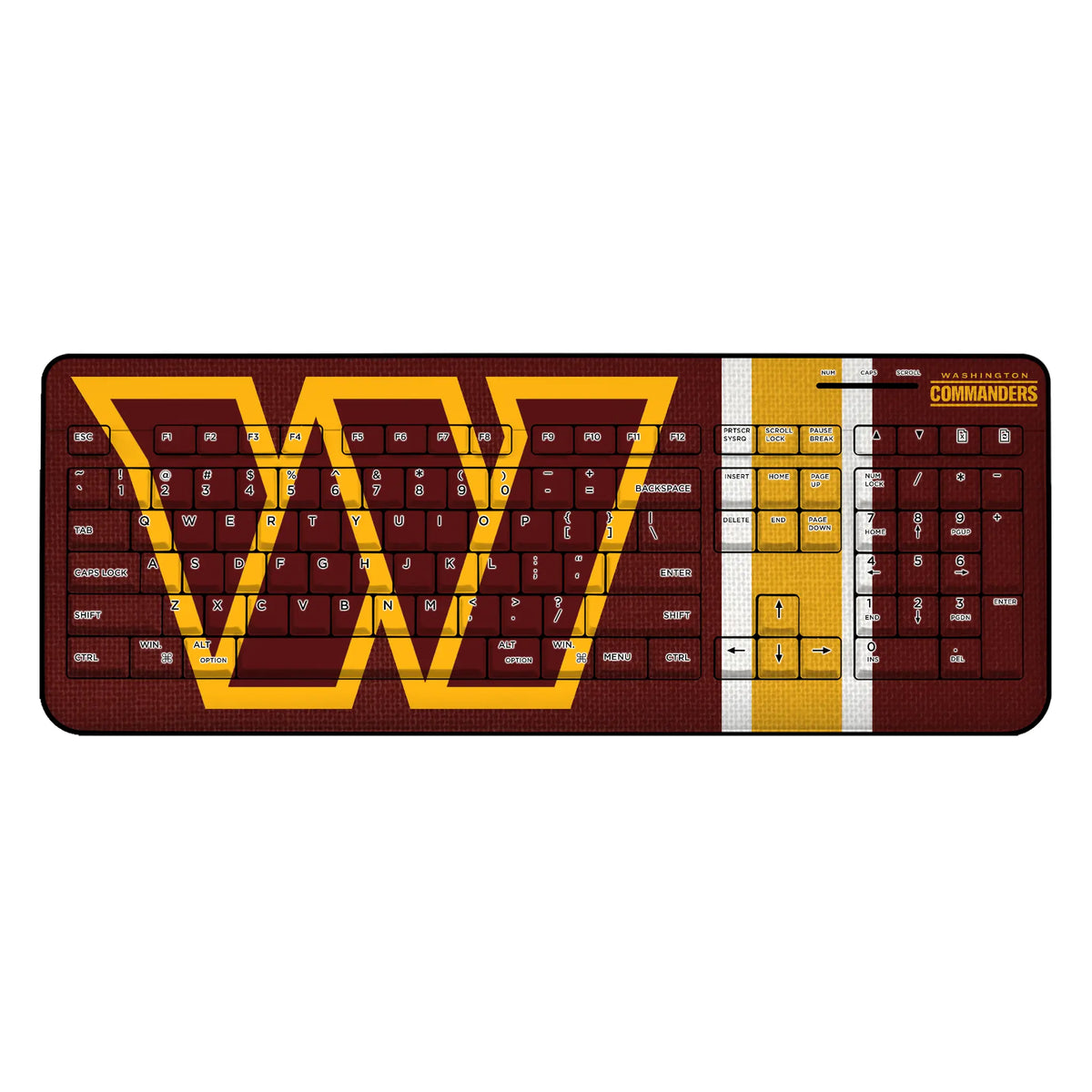 Washington Commanders Stripe Wireless USB Keyboard