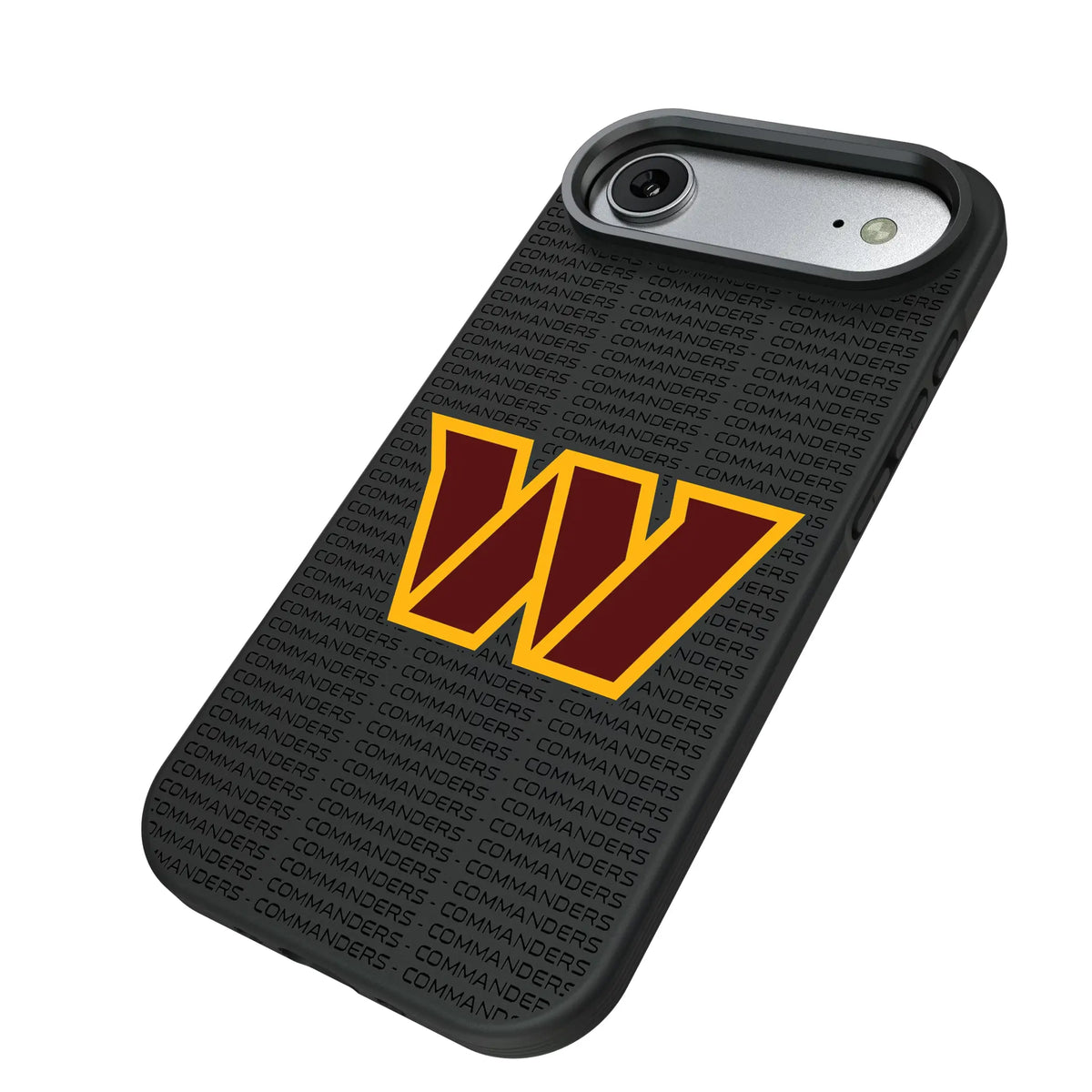 Washington Commanders Text Backdrop iPhone Bump Phone Case for Apple iPhone - Isometric View#Device_iPhone Air