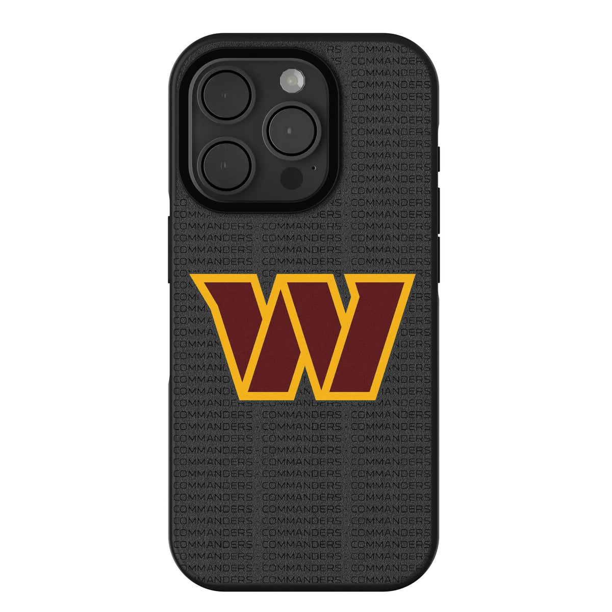 Washington Commanders Text Backdrop iPhone Bump Phone Case for Apple iPhone