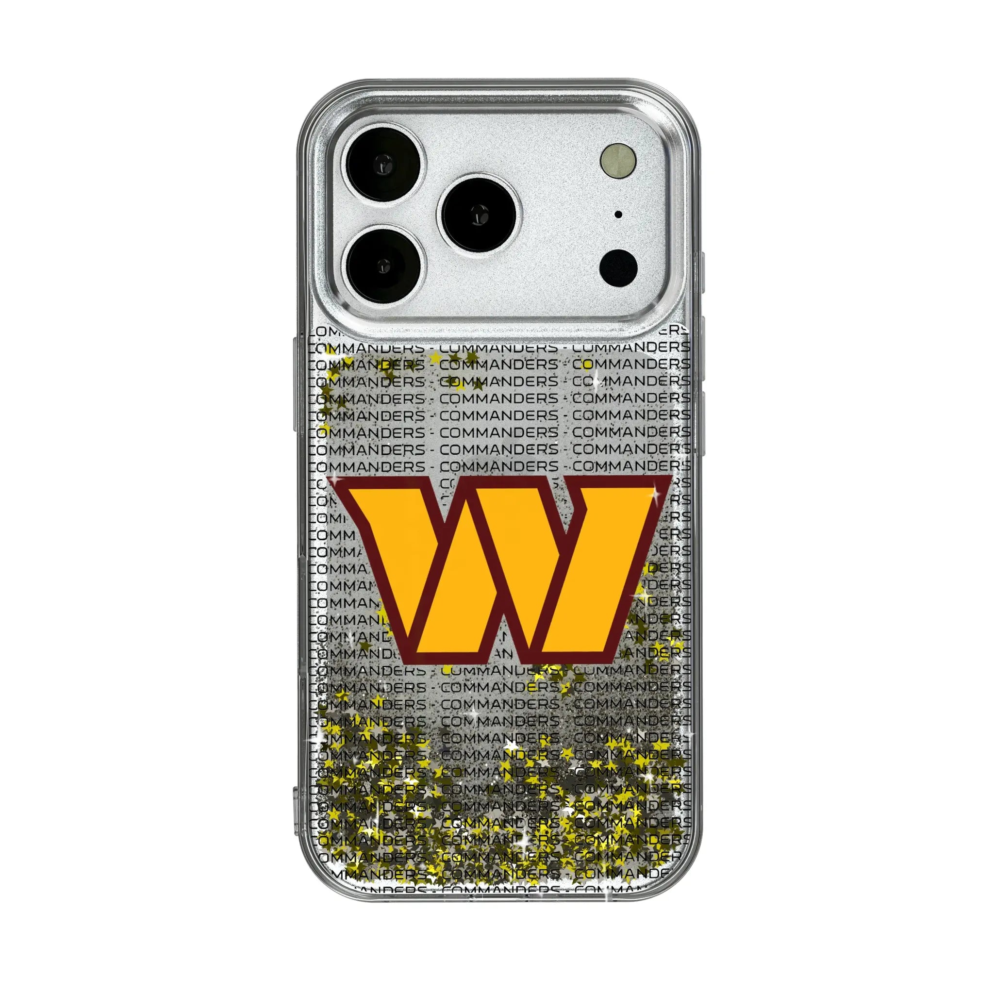 Washington Commanders Text Backdrop iPhone Glitter Phone Case for Apple iPhone