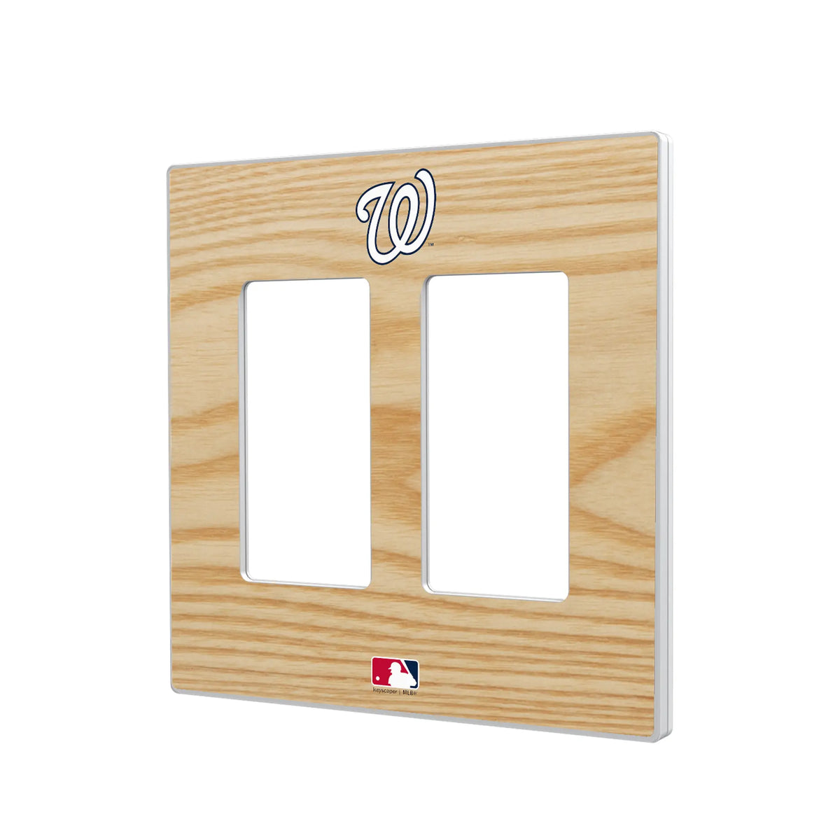 Washington Nationals Baseball Bat Hidden-Screw Light Switch Plate#Style_Double Rocker