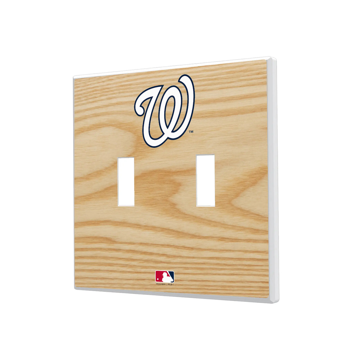 Washington Nationals Baseball Bat Hidden-Screw Light Switch Plate#Style_Double Toggle