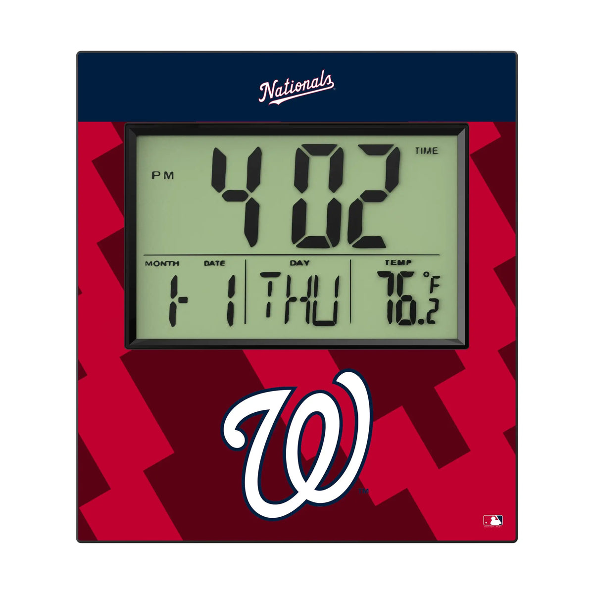 Washington Nationals Color Block Wall Clock