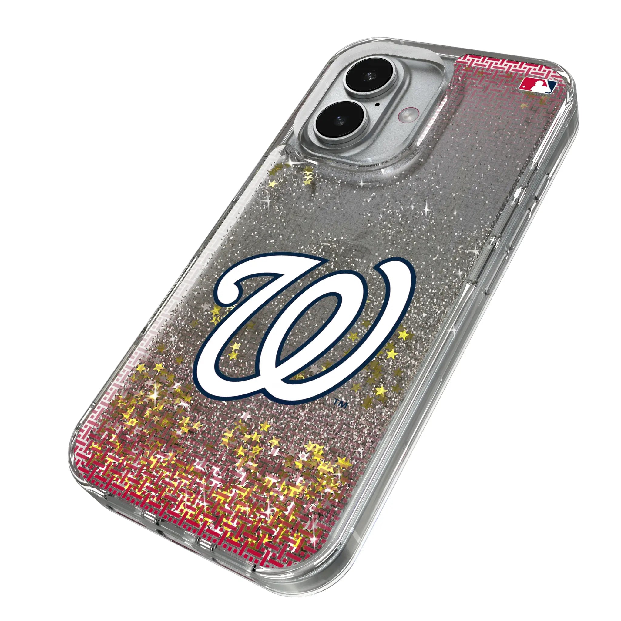 Washington Nationals Linen iPhone Glitter Phone Case for Apple iPhone - Isometric View