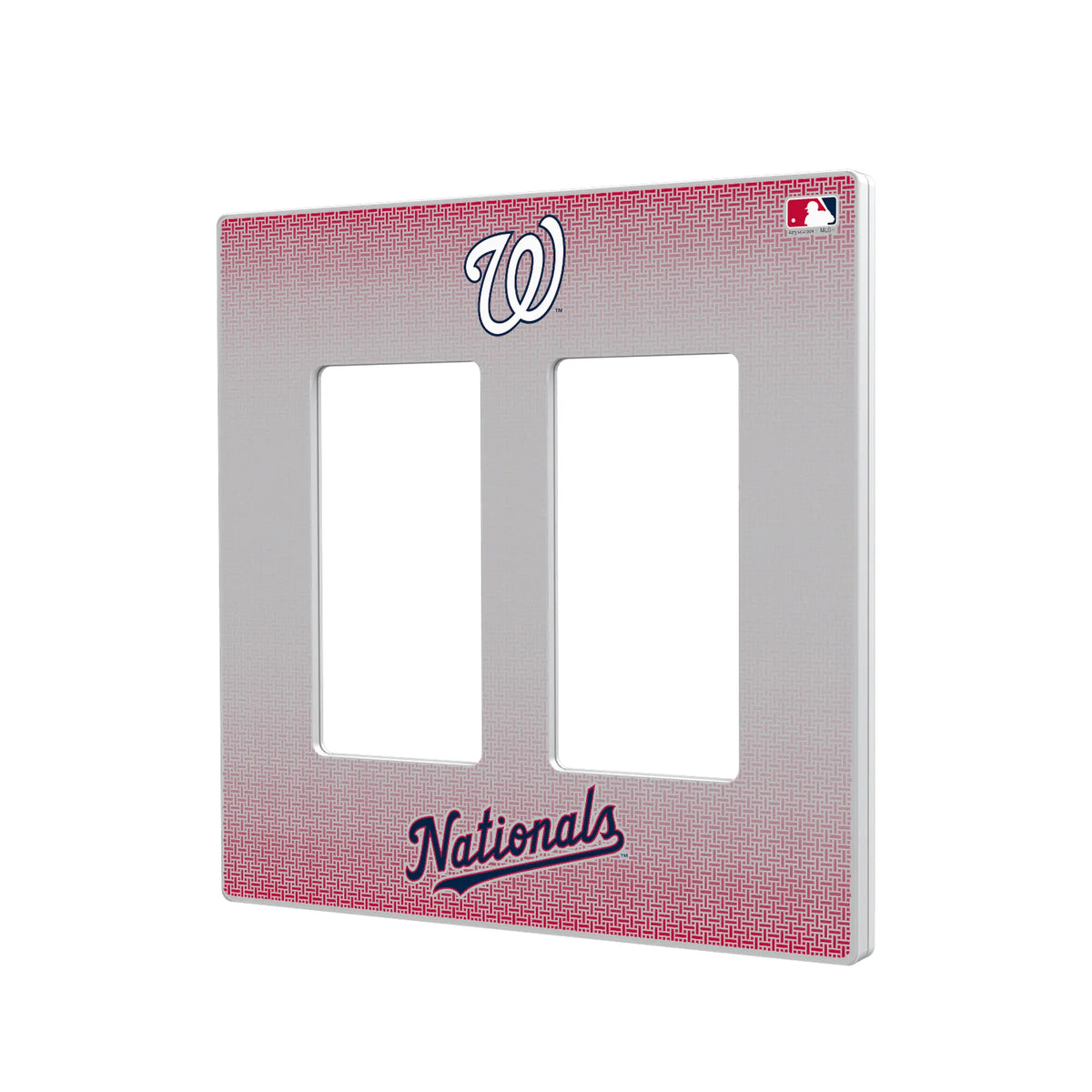 Washington Nationals Linen Hidden-Screw Light Switch Plate#Style_Double Rocker