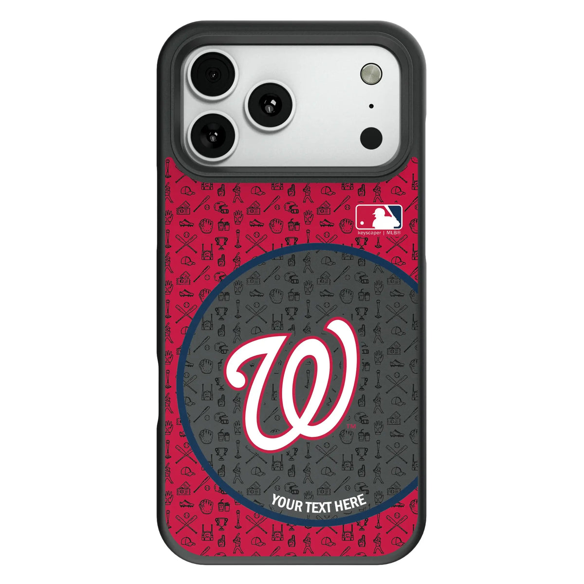 Washington Nationals Personalized Circle Bump Phone Case for Apple iPhone