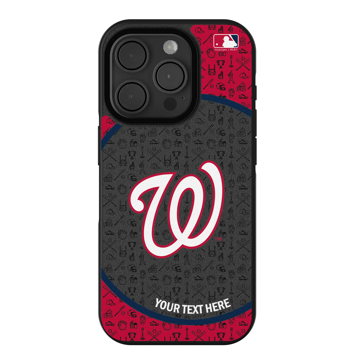 Washington Nationals Personalized Circle iPhone Bump Phone Case for Apple iPhone