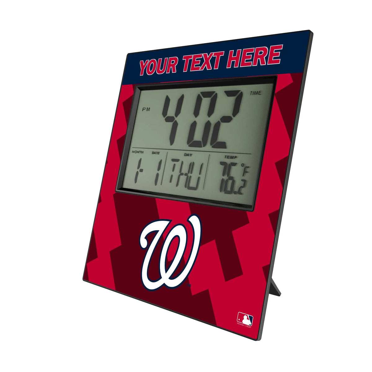 Washington Nationals Personalized Color Block Wall Clock