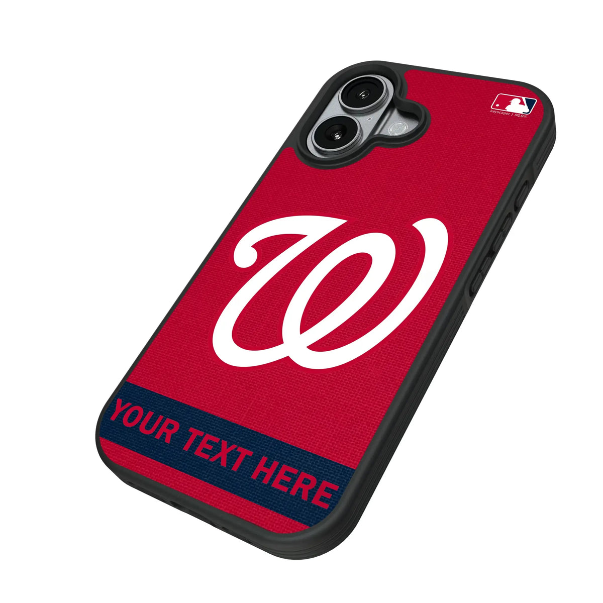 Washington Nationals Personalized Stripe iPhone Bump Phone Case for Apple iPhone - Isometric View#Device_iPhone 17