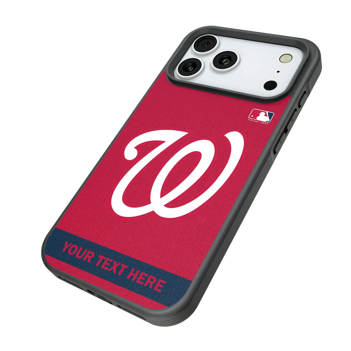 Washington Nationals Personalized Stripe iPhone Bump Phone Case for Apple iPhone - Isometric View#Device_iPhone 18 Pro Max
