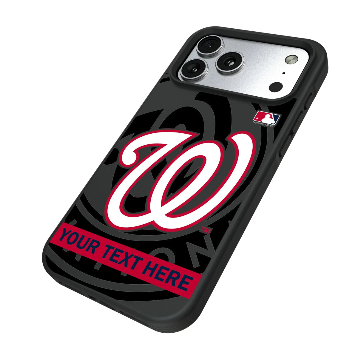 Washington Nationals Personalized Tilt iPhone Bump Phone Case for Apple iPhone - Isometric View#Device_iPhone 17 Pro Max