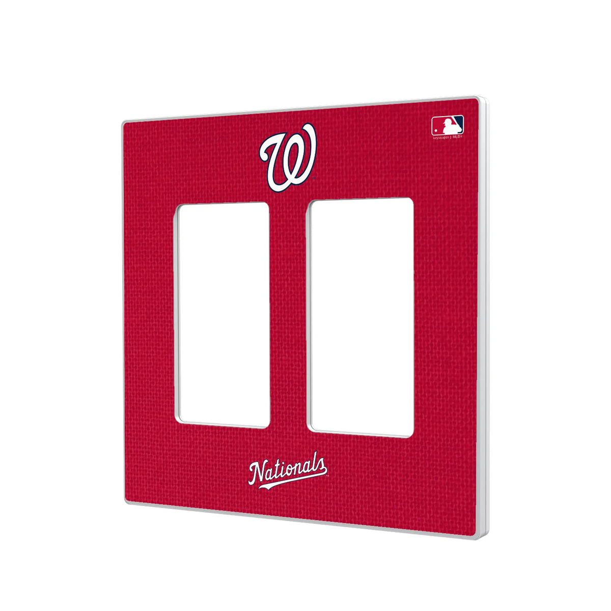 Washington Nationals Solid Hidden-Screw Light Switch Plate#Style_Double Rocker