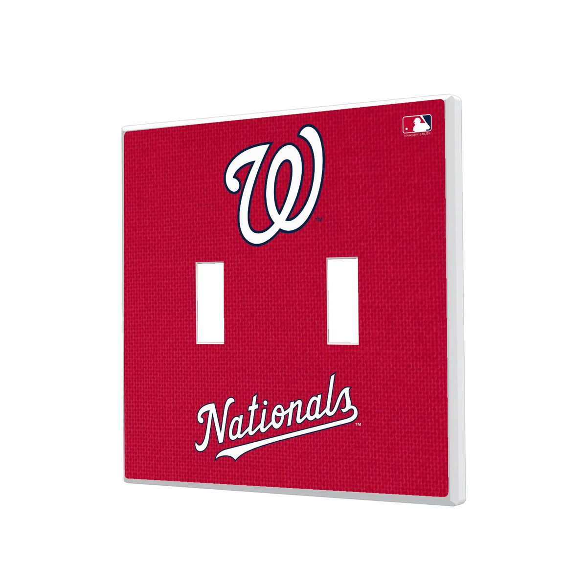 Washington Nationals Solid Hidden-Screw Light Switch Plate#Style_Double Toggle
