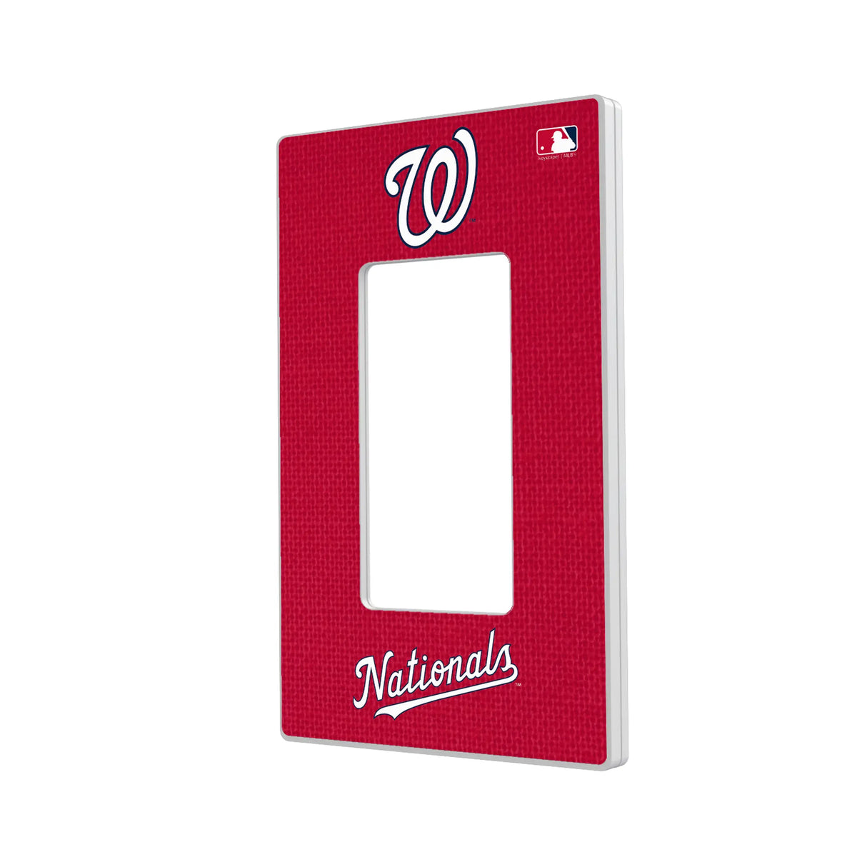 Washington Nationals Solid Hidden-Screw Light Switch Plate#Style_Single Rocker