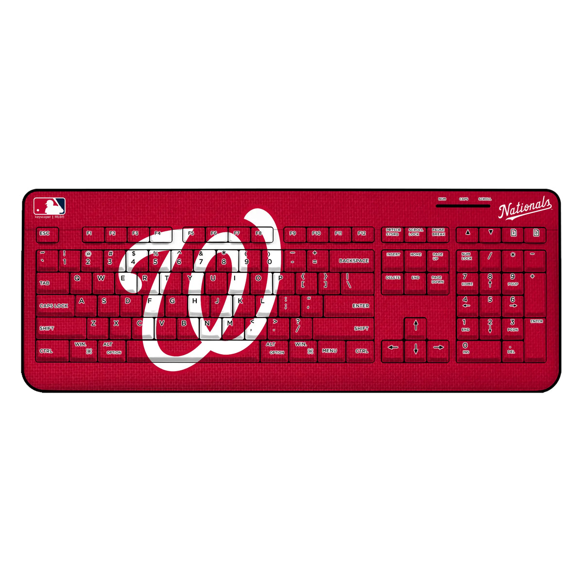 Washington Nationals Solid Wireless USB Keyboard