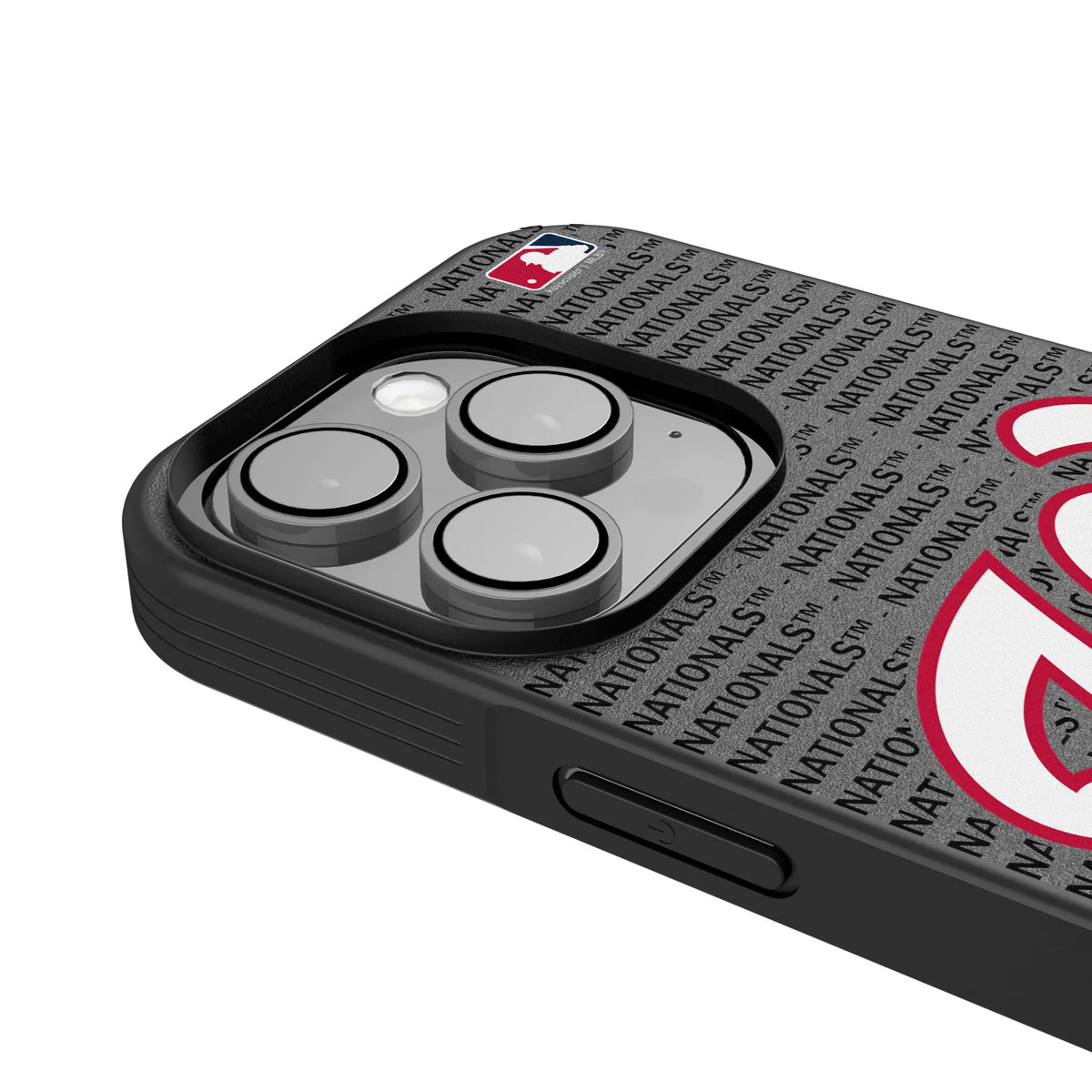Washington Nationals Text Backdrop iPhone Bump Phone Case for Apple iPhone - Detail