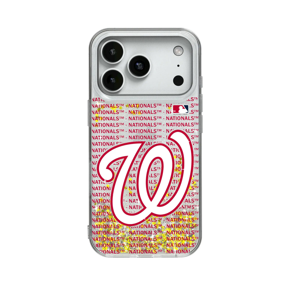 Washington Nationals Text Backdrop Glitter Phone Case for Apple iPhone